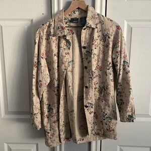 🥀 Vintage 90s Liz Wear Floral Linen Jacket 🥀